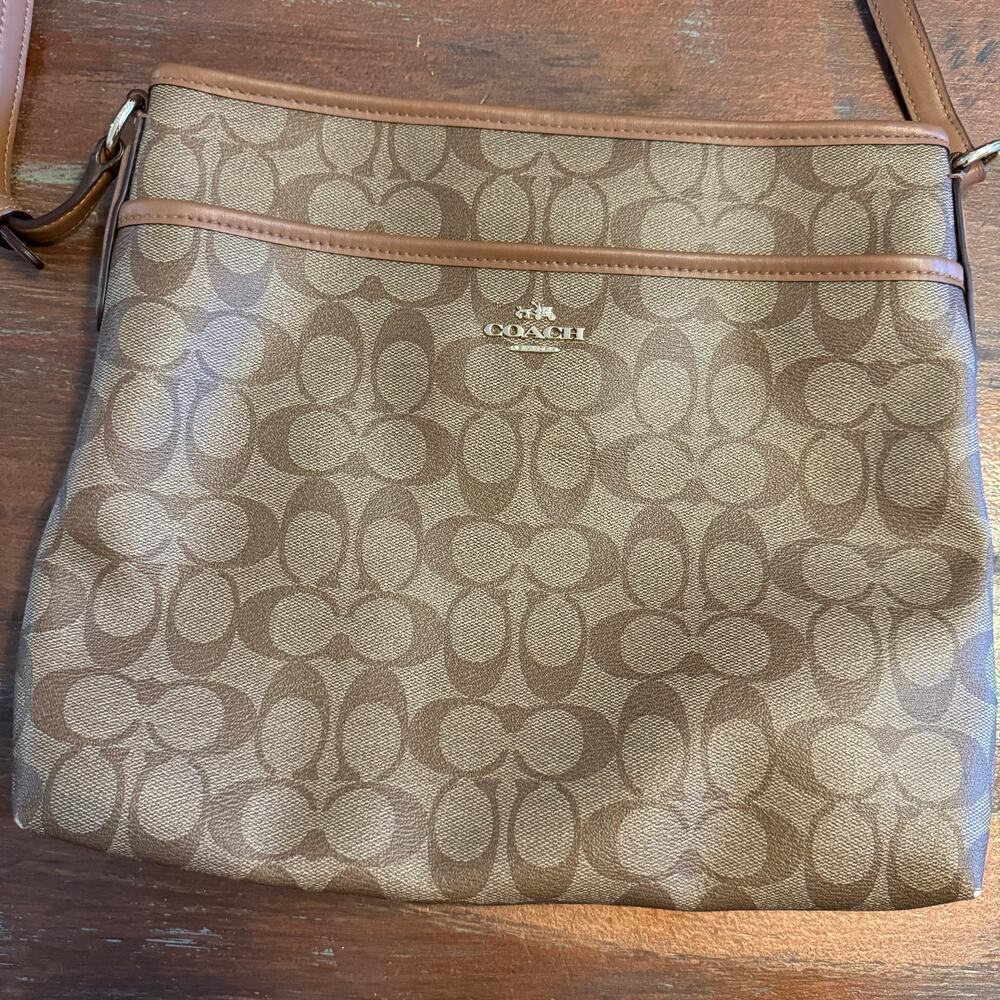 Coach Women's Leather Logo Crossbody Bag - Picture 2 of 10